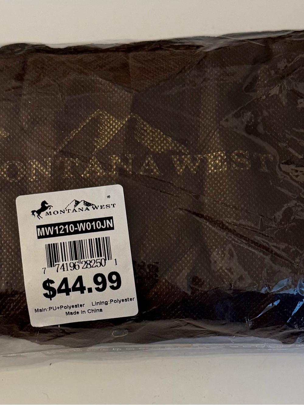 Montana West Brown Zip Pouch with Gold Logo - Picture 6 of 6